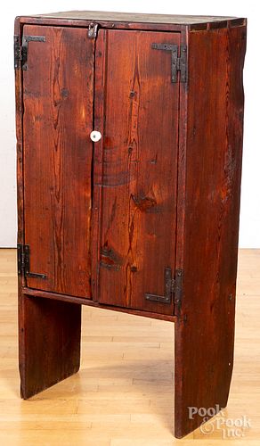 SMALL HARD PINE CABINET, CA. 1800Small