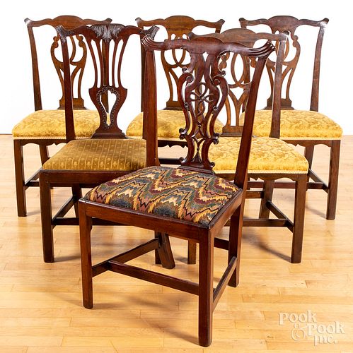 SIX ASSORTED GEORGIAN DINING CHAIRS  31714f