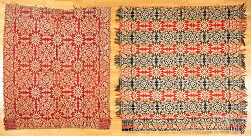 TWO MARYLAND JACQUARD COVERLETS  3171ad