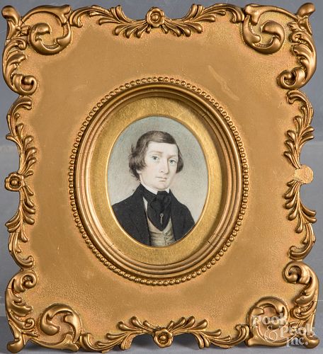 MINIATURE WATERCOLOR PORTRAIT OF 3171c8