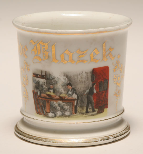 Occupational shaving mug, Baker.