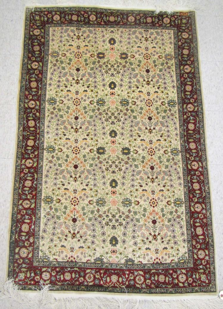 HAND KNOTTED PERSIAN SILK AREA 3171f0