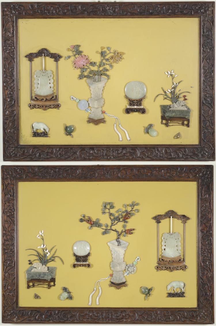 A PAIR OF PICTORIAL CHINESE WALL 3171f8