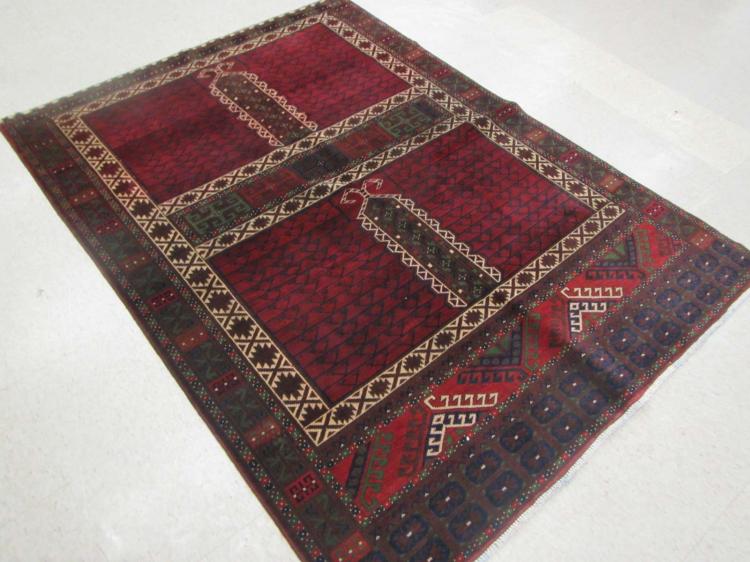 AFGHAN TURKMEN ENSI PRAYER RUG  317210