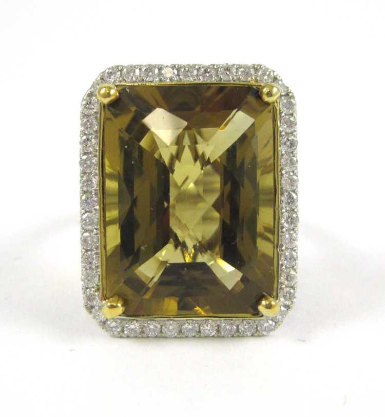 SMOKY CITRINE DIAMOND AND FOURTEEN 31723c