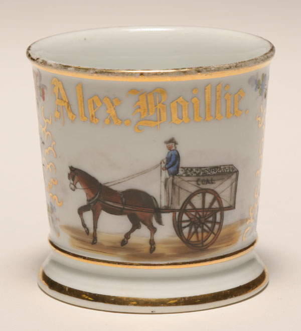 Occupational shaving mug, Horse