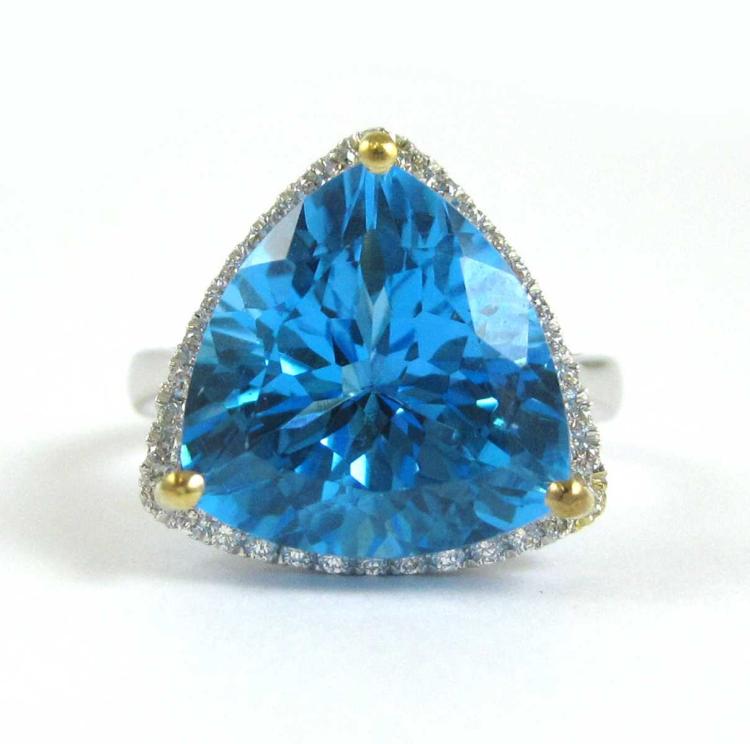 BLUE TOPAZ DIAMOND AND FOURTEEN 317280