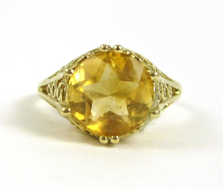 CITRINE AND FOURTEEN KARAT GOLD 3172a2