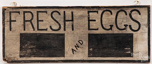 PAINTED PINE FRESH EGGS SIGN CA  31737b