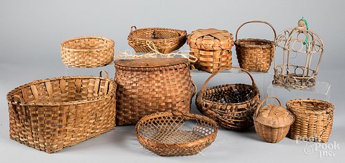COLLECTION OF BASKETS, TO INCLUDE