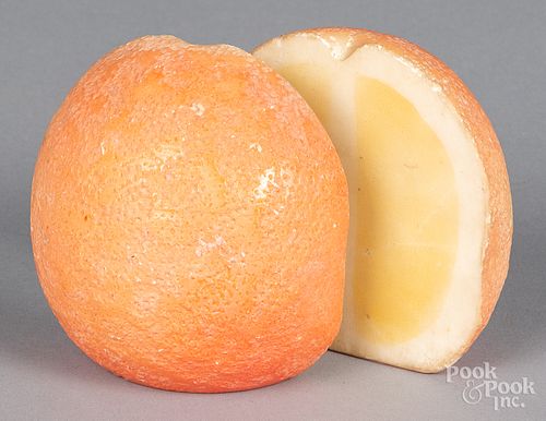 PAIR OF STONE FRUIT ORANGE BOOKENDSPair 317412