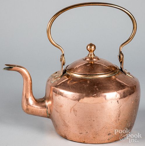 DOVETAILED COPPER KETTLE 19TH 317421