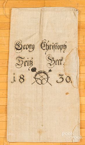 GRAIN BAG INSCRIBED GEORG CHRISTOPH 31743a