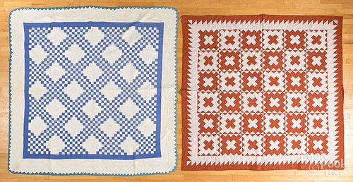 TWO PIECED QUILTS EARLY 20TH C Two 31743b