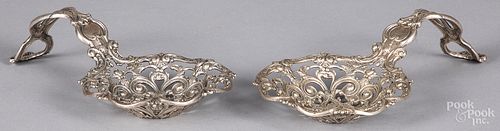 PAIR OF ELABORATE CONTINENTAL SILVER