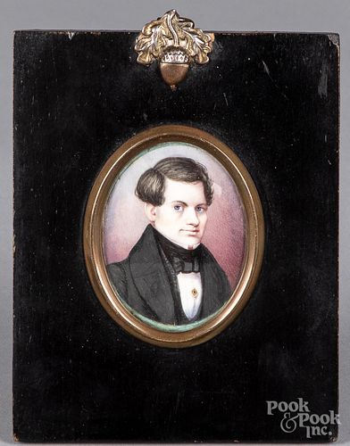 MINIATURE WATERCOLOR PORTRAIT OF 317485