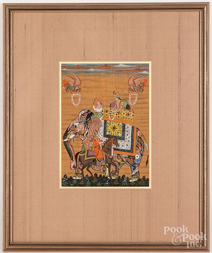 TWO INDIAN GOUACHE ILLUSTRATIONSTwo 31749a