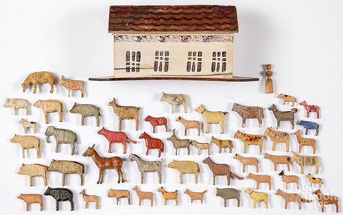 GERMAN PAINTED NOAH S ARK WITH 3174fb