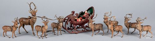 HUBLEY CAST IRON SLEIGH, TOGETHER WITH