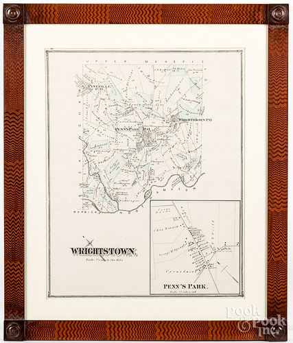 MAP OF WRIGHTSTOWN PA IN A CUSTOM 31751e