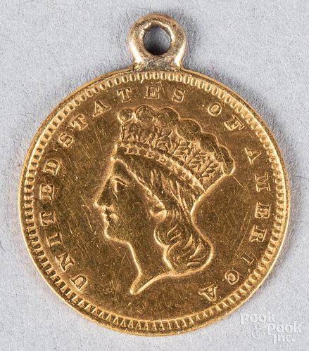1857 INDIAN HEAD ONE DOLLAR GOLD 317539