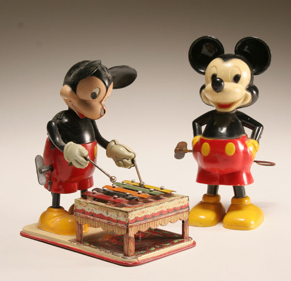 Two Marx Mickey Mouse wind up toys  4f226