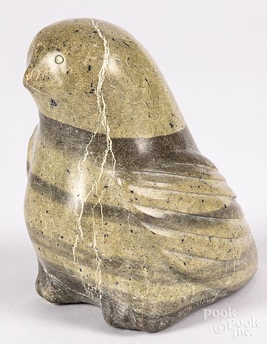 INUIT CARVED STONE BIRD, TOGETHER