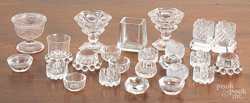 COLORLESS GLASS CORDIALS, SALTS,