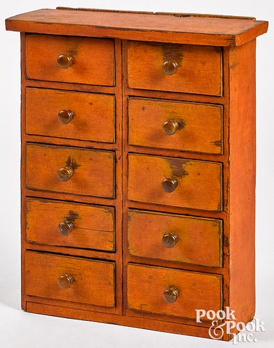 PAINTED PINE TEN DRAWER CABINET  3175d2
