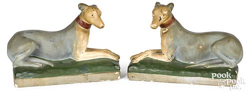 PAIR OF PENNSYLVANIA CHALKWARE 3175fe