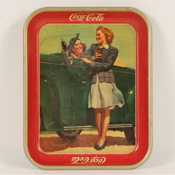 Vintage 1942 Coca-Cola advertising tray.
