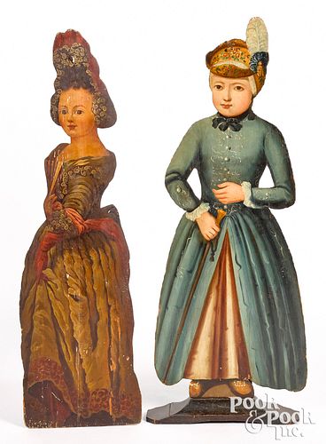 TWO GEORGIAN PAINTED PINE DUMMY 317703