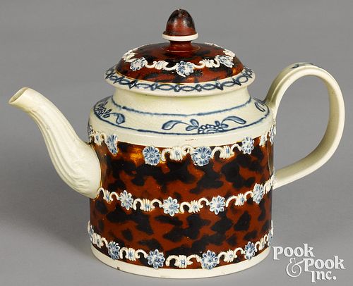 MOCHA TEAPOT, WITH MOTTLED BROWN