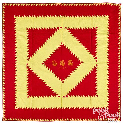 VIBRANT RED AND YELLOW SAWTOOTH 3177ad