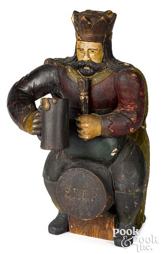 CARVED AND PAINTED TAVERN FIGURE,