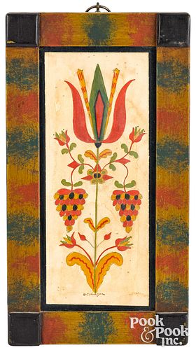 DAVID Y ELLINGER WATERCOLOR FRAKTUR 31780c