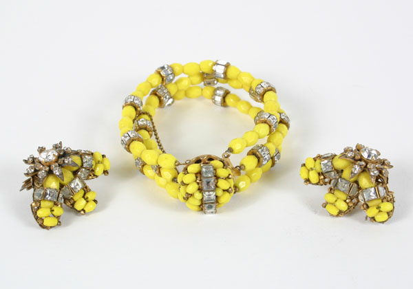 Miriam Haskell bracelet and earring