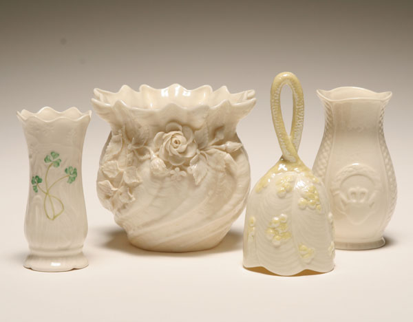 Belleek Irish porcelain vases and 4f28b