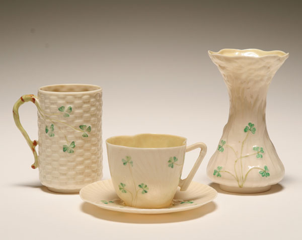 Belleek Irish porcelain table articles 4f28c
