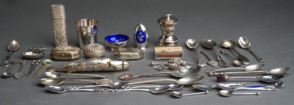 GROUP OF SILVER AND SILVERPLATE