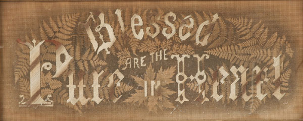 Victorian needlework punch paper saying,