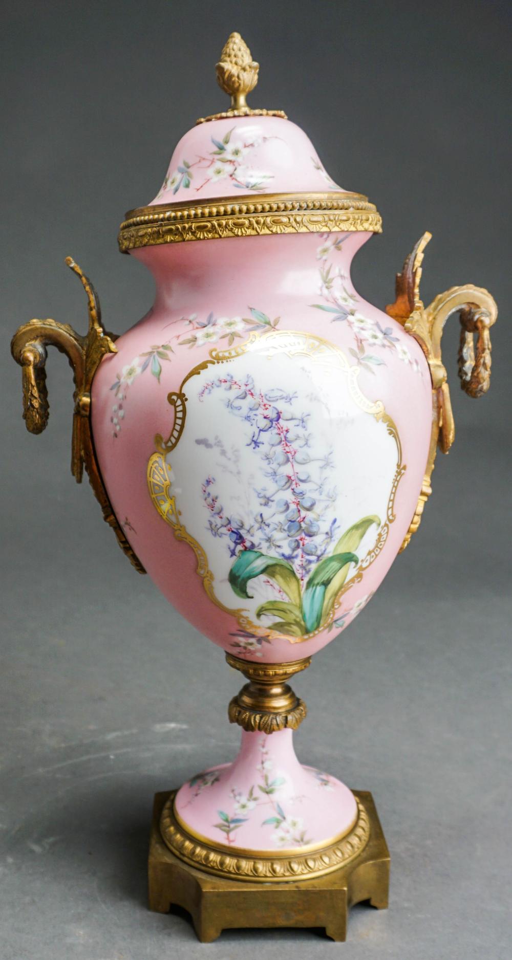 SEVRES TYPE ORMOLU MOUNTED DECORATED