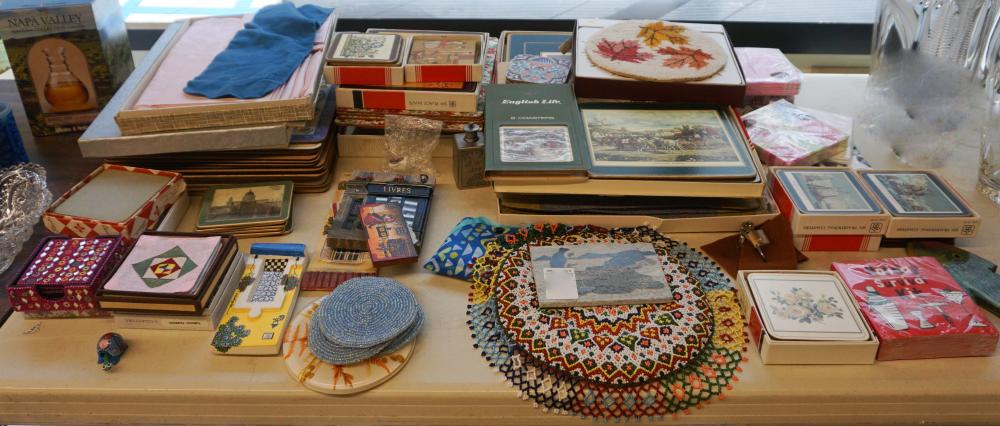COLLECTION OF PLACEMATS, COASTERS,