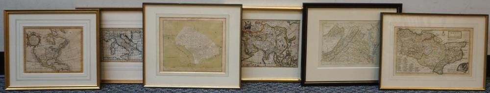 SIX ASSORTED MAPS ENGRAVINGS AND 317a39