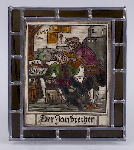 SWISS GERMAN STAINED GLASS PANEL10