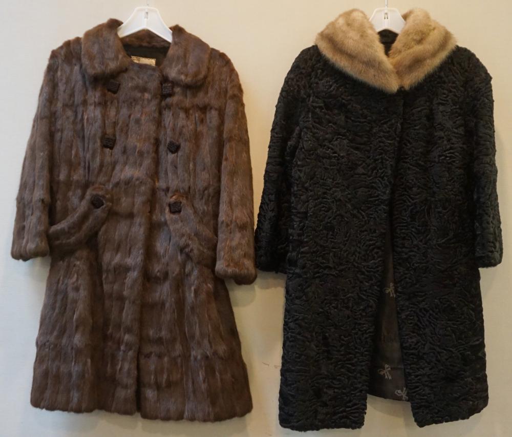 PERSIAN BLACK LAMB COAT AND A BROWN 317a43