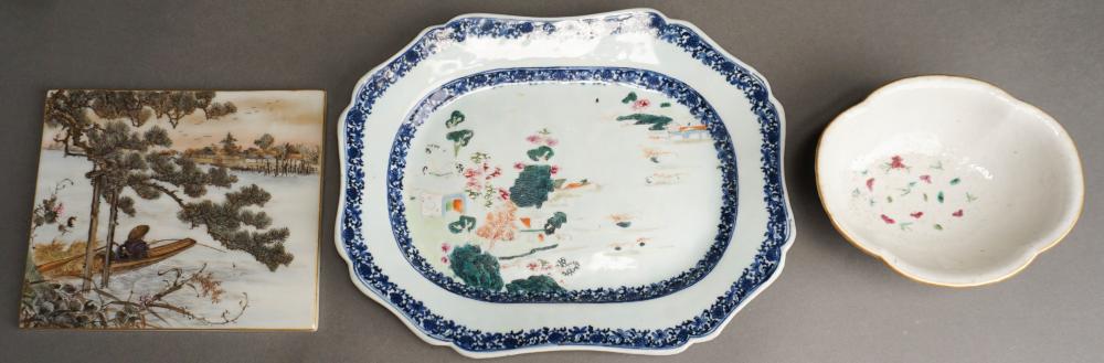 CHINESE PORCELAIN RECTANGULAR PLATTER,