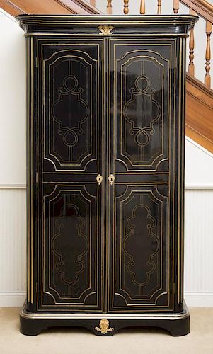 RÉGENCE BRASS-INLAID EBONY AND