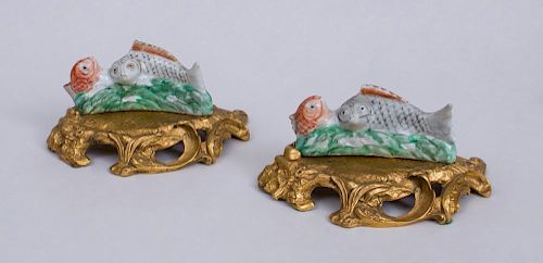 PAIR OF CHINESE PORCELAIN CARP 317acc