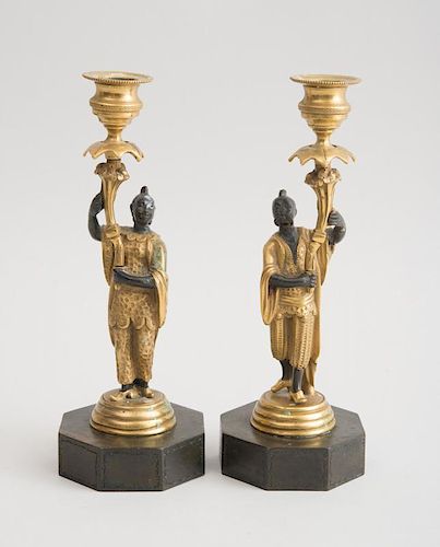 PAIR OF LATE REGENCY BRONZE AND 317adc